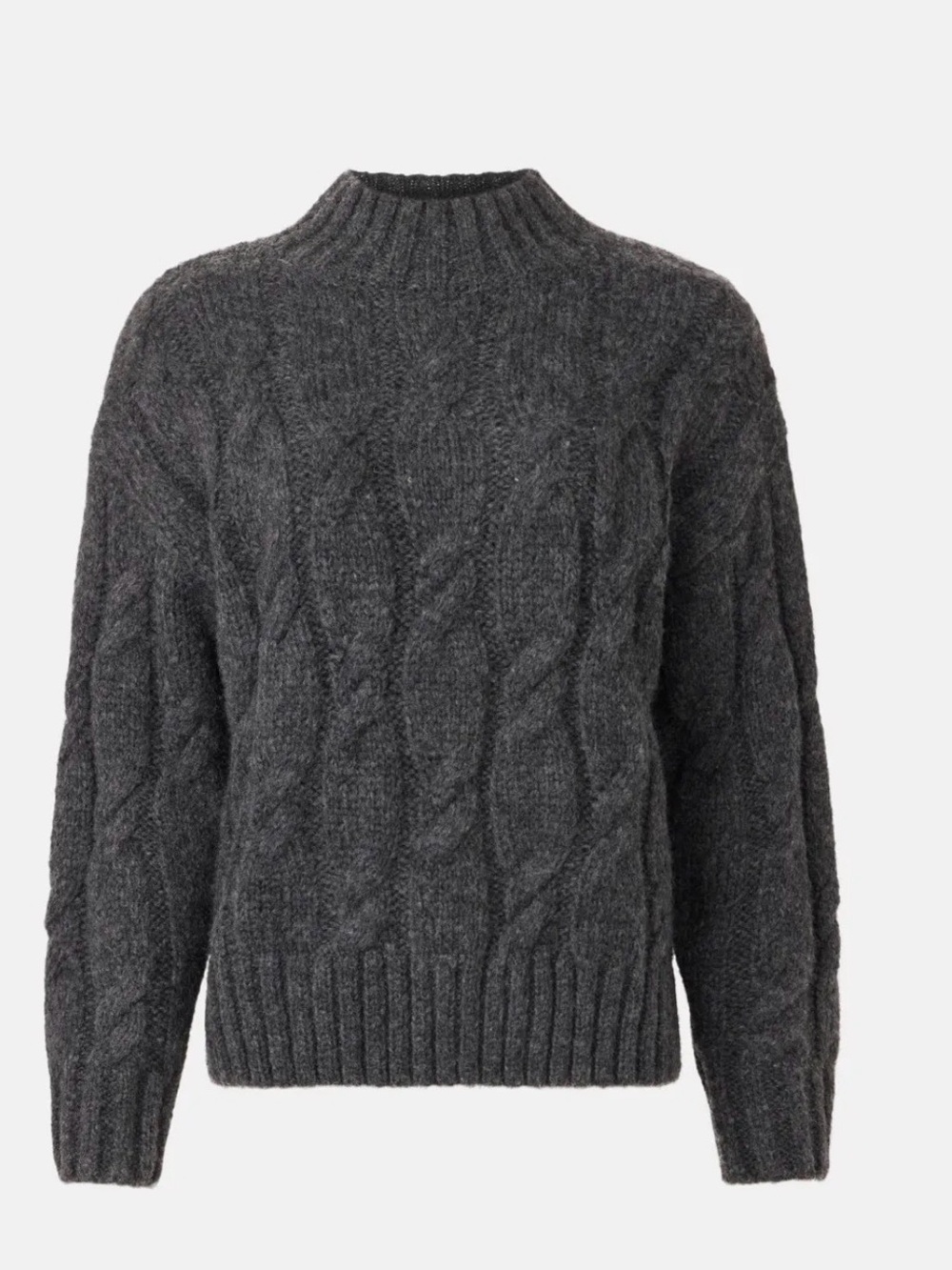 ROAM Charcoal Cable Knit Turtleneck Sweater